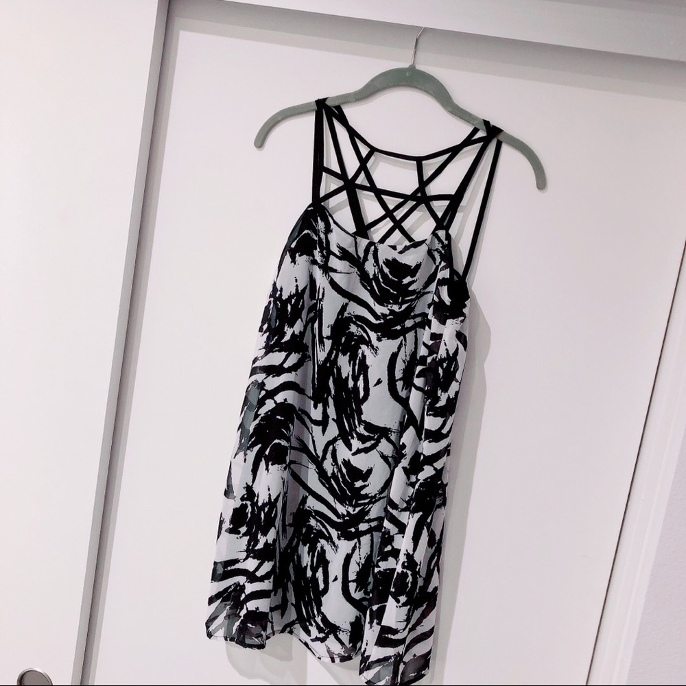 Cutout Brushstroke Dress — NWT